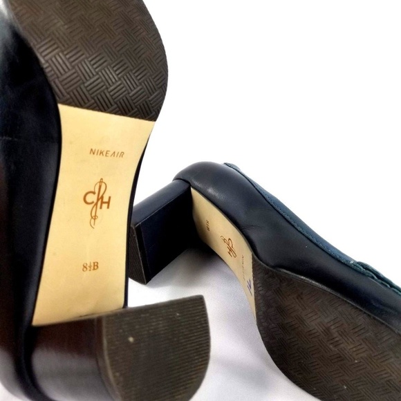 Cole Haan Heel Pumps Black/Blue Leather Size 8.5B - Picture 3 of 5